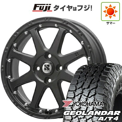 【新品 軽自動車】N-BOX タント スペーシア 夏タイヤ ホイール4本セット 155/65R14 ヨコハマ ジオランダー A/T4 G018 RBL MLJ エクストリームJ 4.5J 14インチ(送料無料)|フジ スペシャルセレクション