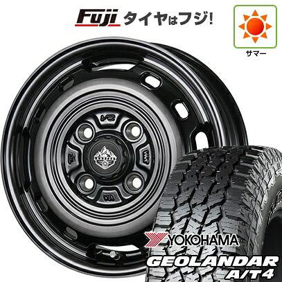 【新品 軽自動車】N-BOX タント スペーシア 夏タイヤ ホイール4本セット 155/65R14 ヨコハマ ジオランダー A/T4 G018 RBL トピー ランドフット XFG 数量限定 4.5J 14インチ(送料無料)