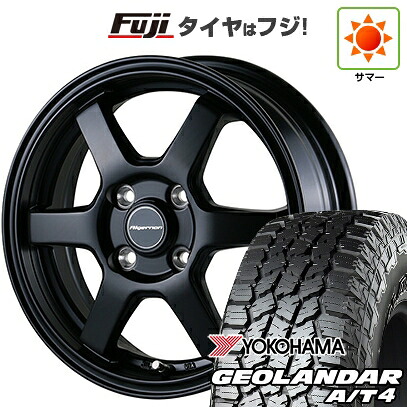 【新品 軽自動車】N-BOX タント スペーシア 夏タイヤ ホイール4本セット 155/65R14 ヨコハマ ジオランダー A/T4 G018 RBL アルジェノン フェニーチェ RX-5 4.5J 14インチ(送料無料)|フジ スペシャルセレクション