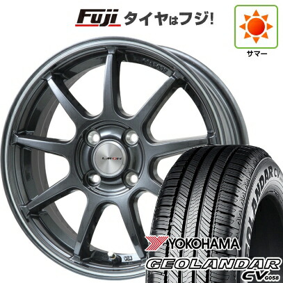 【新品 軽自動車】ハスラー デリカミニ(4WD) 夏タイヤ ホイール4本セット 165/60R15 ヨコハマ ジオランダー CV G058 レアマイスター LMスポーツ LM-QR ガンメタ/ラインポリッシュ 5J 15インチ(送料無料)