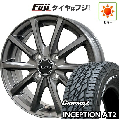 【新品 軽自動車】軽トラ 軽バン 夏タイヤ ホイール4本セット 145R12C 80/78N グリップマックス インセプション A/TII RWL(限定) コスミック ディレット M10 4J 12インチ(送料無料)