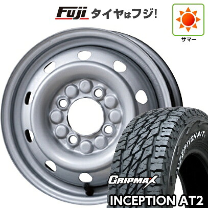 【新品 軽自動車】軽トラ 軽バン 夏タイヤ ホイール4本セット 145R12C 80/78N グリップマックス インセプション A/TII RWL(限定) トピー スチールホイル M74 3.5J 12インチ(送料無料)