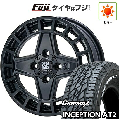 【新品 軽自動車】軽トラ 軽バン 夏タイヤ ホイール4本セット 145R12C 80/78N グリップマックス インセプション A/TII RWL(限定) MLJ エクストリームJ クアッド 4J 12インチ(送料無料)