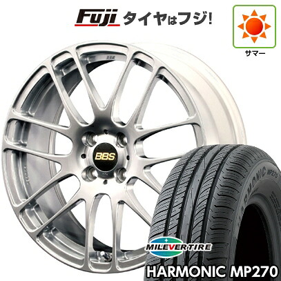 【新品国産車用4穴100】 夏タイヤ ホイール4本セット 195/55R16 ミレバー ハーモニック MP270(限定) BBS JAPAN RE-L2 6.5J 16インチ(送料無料)
