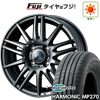 【新品国産車用4穴100】 夏タイヤ ホイール4本セット 175/65R14 ミレバー ハーモニック MP270(限定) WEDS ウェッズ ザミック ティート 5.5J 14インチ(送料無料) 44,640円