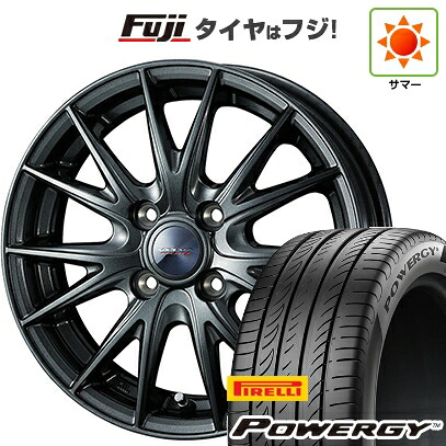 【新品国産車用4穴100】 夏タイヤ ホイール4本セット 185/60R15 ピレリ パワジー WEDS ウェッズ ヴェルバ スポルトII 5.5J 15インチ(送料無料)|フジ スペシャルセレクション