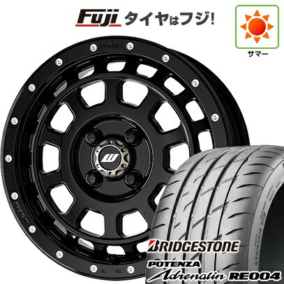 【新品 軽自動車】N-BOX タント スペーシア 夏タイヤ ホイール4本セット 165/55R15 ブリヂストン ポテンザ アドレナリン RE004 WORK ワーク クラッグ ティーグラビック MC+ 5J 15インチ(送料無料)|フジ スペシャルセレクション