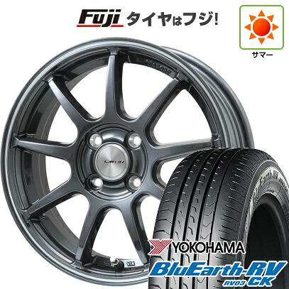 【パンク保証付き】【新品 軽自動車】タフト ソリオ 夏タイヤ ホイール4本セット 165/65R15 ヨコハマ ブルーアース RV-03CK レアマイスター LMスポーツ LM-QR ガンメタ/ラインポリッシュ 5J 15インチ(送料無料)|フジ スペシャルセレクション