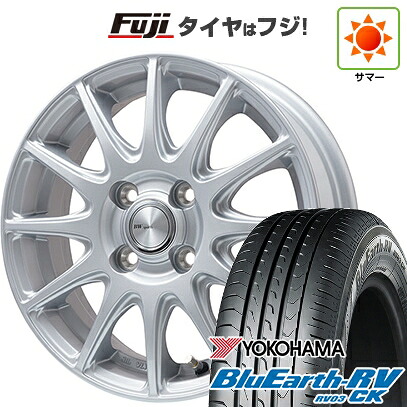 【パンク保証付き】【新品】クロスビー/イグニス 夏タイヤ ホイール4本セット 175/60R16 ヨコハマ ブルーアース RV-03CK ビッグウエイ BWスポーツ S-120 メタルシルバー 6J 16インチ(送料無料)|フジ スペシャルセレクション