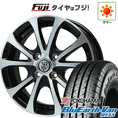 【新品】プロボックス/サクシード(リフトアップ) 夏タイヤ ホイール4本セット 185/80R14 102/100N ヨコハマ ブルーアース Van RY55 ビッグウエイ TRG-バーン XPII 5J 14インチ(送料無料)