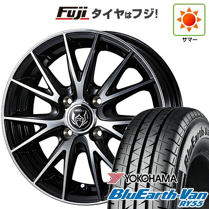 【新品 軽自動車】軽トラ 軽バン 夏タイヤ ホイール4本セット 145/80R12 80/78N ヨコハマ ブルーアース Van RY55 WEDS ウェッズ ライツレー VS 4J 12インチ(送料無料) 77,000円