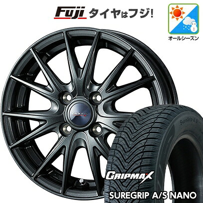 【新品国産車用4穴100】 オールシーズンタイヤ ホイール4本セット 185/60R16 グリップマックス シュアグリップ オールシーズン ナノ(限定) WEDS ウェッズ ヴェルバ スポルトII 5.5J 16インチ(送料無料)|フジ スペシャルセレクション