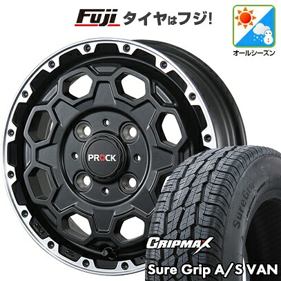 【新品】プロボックス/サクシード(160系) オールシーズンタイヤ ホイール4本セット 155R14C 88/86T グリップマックス シュアグリップ オールシーズン Van(限定) ブレスト バーンズテック プロックストリーム 5J 14インチ(送料無料)|フジ スペシャルセレクション