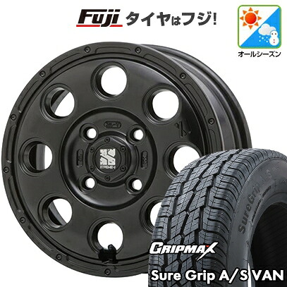【新品 軽自動車】軽トラ 軽バン オールシーズンタイヤ ホイール4本セット 145/80R12 80/78T グリップマックス シュアグリップ オールシーズン Van(限定) MLJ エクストリームJ KK03 3.5J 12インチ(送料無料)