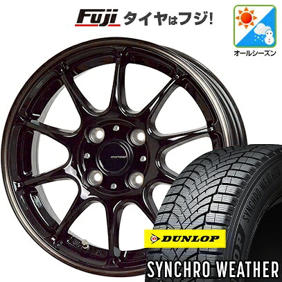 【新品 軽自動車】N-BOX タント スペーシア オールシーズンタイヤ ホイール4本セット 165/55R15 ダンロップ シンクロウェザー ホットスタッフ ジースピード P-07 4.5J 15インチ(送料無料)