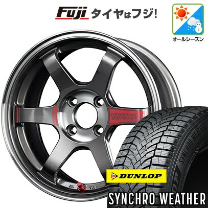 【新品 軽自動車】N-BOX タント スペーシア オールシーズンタイヤ ホイール4本セット 165/55R15 ダンロップ シンクロウェザー RAYS レイズ ボルクレーシング TE37 ソニック SL 5J 15インチ(送料無料)