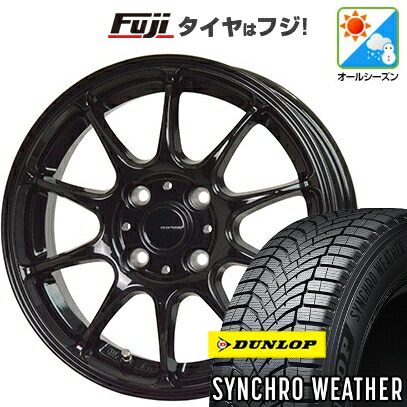 【新品 軽自動車】N-BOX タント スペーシア オールシーズンタイヤ ホイール4本セット 155/65R14 ダンロップ シンクロウェザー ホットスタッフ ジースピード G-07 4.5J 14インチ(送料無料)