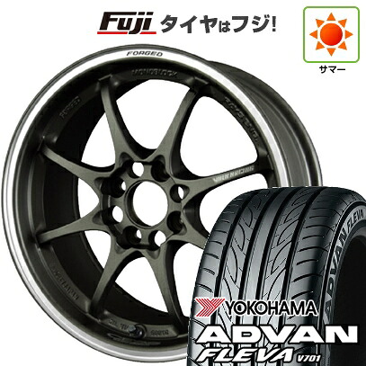 【新品 軽自動車】エブリイワゴン 夏タイヤ ホイール4本セット 165/50R15 ヨコハマ アドバン フレバV701 RAYS レイズ ボルクレーシング CE28 クラブレーサー 5.5J 15インチ(送料無料)