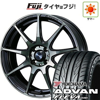 【新品 軽自動車】エブリイワゴン 夏タイヤ ホイール4本セット 165/50R15 ヨコハマ アドバン フレバV701 WEDS ウェッズスポーツ SA-99R 5J 15インチ(送料無料)｜フジ スペシャルセレクション