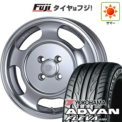 【新品 軽自動車】エブリイワゴン 夏タイヤ ホイール4本セット 165/50R15 ヨコハマ アドバン フレバV701 ENKEI エンケイ all オールセブンティーン 5J 15インチ(送料無料)