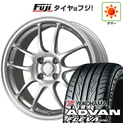 【新品 軽自動車】エブリイワゴン 夏タイヤ ホイール4本セット 165/50R15 ヨコハマ アドバン フレバV701 ENKEI エンケイ PerformanceLine PF01 5J 15インチ(送料無料)