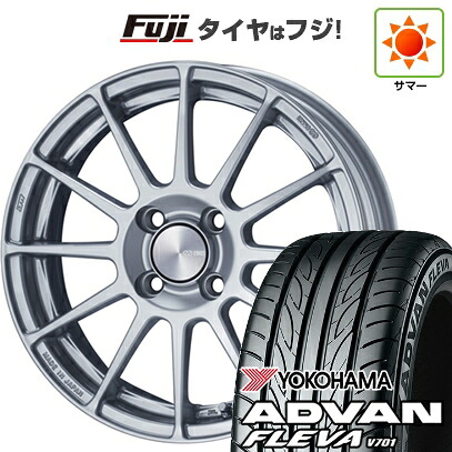 【新品 軽自動車】エブリイワゴン 夏タイヤ ホイール4本セット 165/50R15 ヨコハマ アドバン フレバV701 ENKEI エンケイ PerformanceLine PF03 5J 15インチ(送料無料)