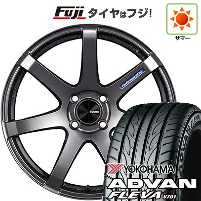 【新品 軽自動車】エブリイワゴン 夏タイヤ ホイール4本セット 165/50R15 ヨコハマ アドバン フレバV701 ENKEI エンケイ PerformanceLine PF07 5J 15インチ(送料無料)