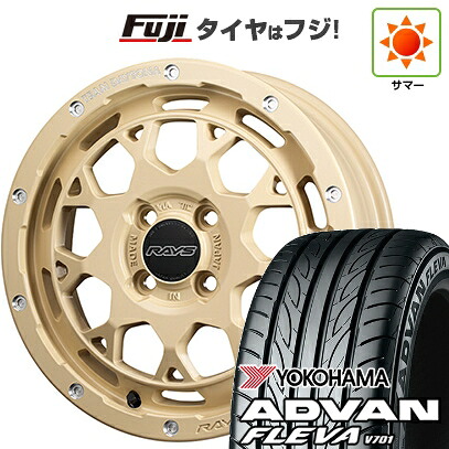【新品 軽自動車】エブリイワゴン 夏タイヤ ホイール4本セット 165/50R15 ヨコハマ アドバン フレバV701 RAYS レイズ デイトナ M9+ コレクション 5J 15インチ(送料無料)