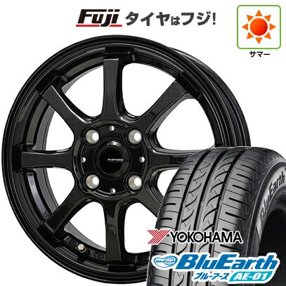 【新品 軽自動車】ハスラー デリカミニ(4WD) 夏タイヤ ホイール4本セット 165/60R15 ヨコハマ ブルーアース AE-01 ホットスタッフ ジースピード G-08 4.5J 15インチ(送料無料)|フジ スペシャルセレクション