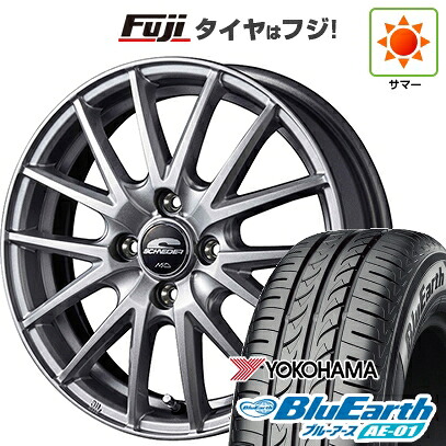 【新品 軽自動車】 夏タイヤ ホイール4本セット 155/65R13 ヨコハマ ブルーアース AE-01 MID WHEELS SQ27 4J 13インチ(送料無料)