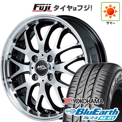 【新品 軽自動車】ハスラー デリカミニ(4WD) 夏タイヤ ホイール4本セット 165/60R15 ヨコハマ ブルーアース AE-01 MID WHEELS エグゼ10 Vセレクション 4.5J 15インチ(送料無料)