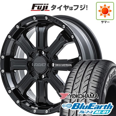 【新品 軽自動車】ハスラー デリカミニ(4WD) 夏タイヤ ホイール4本セット 165/60R15 ヨコハマ ブルーアース AE-01 RAYS レイズ デイトナ FDX-K 5J 15インチ(送料無料)