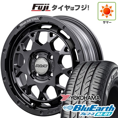 【新品 軽自動車】ハスラー デリカミニ(4WD) 夏タイヤ ホイール4本セット 165/60R15 ヨコハマ ブルーアース AE-01 RAYS レイズ デイトナ M9+ SPEC-M 5J 15インチ(送料無料)|フジ スペシャルセレクション