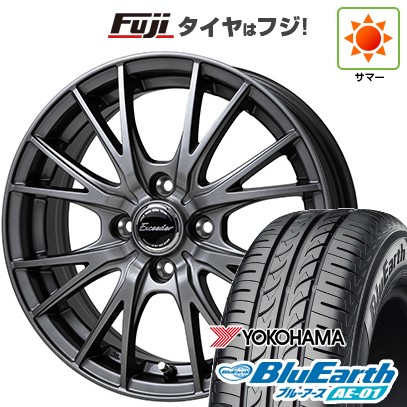 【新品 軽自動車】ハスラー デリカミニ(4WD) 夏タイヤ ホイール4本セット 165/60R15 ヨコハマ ブルーアース AE-01 ホットスタッフ エクシーダー E05II 4.5J 15インチ(送料無料)