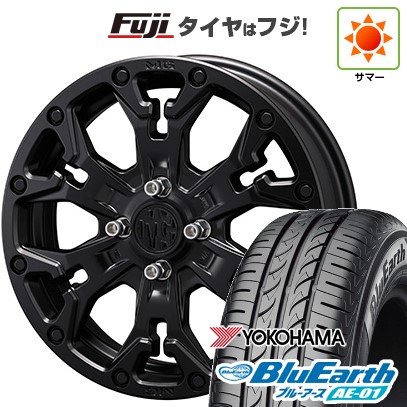 【新品 軽自動車】ハスラー デリカミニ(4WD) 夏タイヤ ホイール4本セット 165/60R15 ヨコハマ ブルーアース AE-01 クリムソン マーテルギア(MG) ゴーレム Jr 4.5J 15インチ(送料無料)