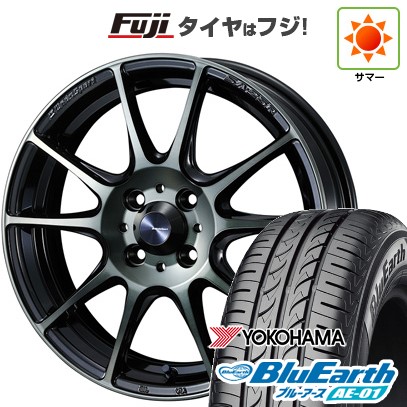 【新品 軽自動車】ハスラー デリカミニ(4WD) 夏タイヤ ホイール4本セット 165/60R15 ヨコハマ ブルーアース AE-01 WEDS ウェッズスポーツ SA-25R 5J 15インチ(送料無料)