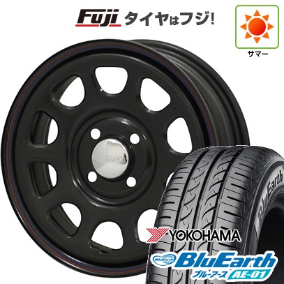 【新品 軽自動車】 夏タイヤ ホイール4本セット 165/55R14 ヨコハマ ブルーアース AE-01 モリタ デイトナズ G2 5J 14インチ(送料無料)|フジ スペシャルセレクション