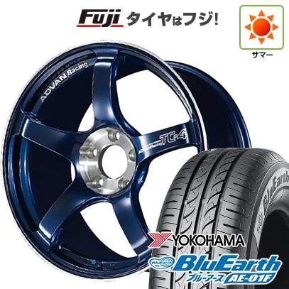 【新品国産車用5穴114.3】 夏タイヤ ホイール4本セット 205/60R16 ヨコハマ ブルーアース AE-01F ヨコハマ アドバンレーシング TC-4 SE 7J 16インチ(送料無料)｜フジ スペシャルセレクション 103,650円
