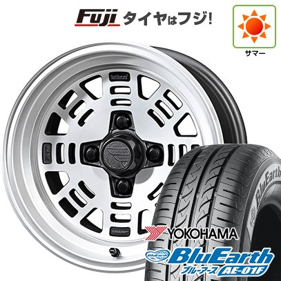【新品国産車用4穴100】 夏タイヤ ホイール4本セット 175/65R14 ヨコハマ ブルーアース AE-01F 共豊 ファットレース FZ01 6J 14インチ(送料無料)