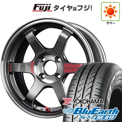 【新品国産車用4穴100】 夏タイヤ ホイール4本セット 185/55R16 ヨコハマ ブルーアース AE-01F RAYS レイズ ボルクレーシング TE37 ソニック SL 5.5J 16インチ(送料無料)