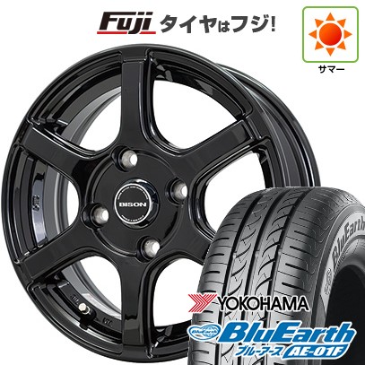 【新品国産車用4穴100】 夏タイヤ ホイール4本セット 175/70R14 ヨコハマ ブルーアース AE-01F ホットスタッフ バイソン BN-04 5J 14インチ(送料無料)｜フジ スペシャルセレクション 44,640円