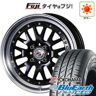 【新品国産車用4穴100】 夏タイヤ ホイール4本セット 195/55R16 ヨコハマ ブルーアース AE-01F クリムソン RS WP MAXIモノブロック 6J 16インチ(送料無料)|フジ スペシャルセレクション