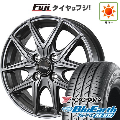 【新品国産車用4穴100】 夏タイヤ ホイール4本セット 165/70R14 ヨコハマ ブルーアース AE-01F トピー シビラ NEXT F05 5J 14インチ(送料無料)