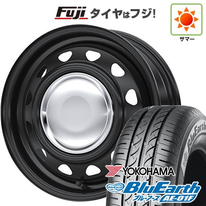 【新品 軽自動車】ソリオ ハスラー 夏タイヤ ホイール4本セット 165/70R14 ヨコハマ ブルーアース AE-01F WEDS ウェッズ スチールホイル ネオキャロ 4.5J 14インチ(送料無料)