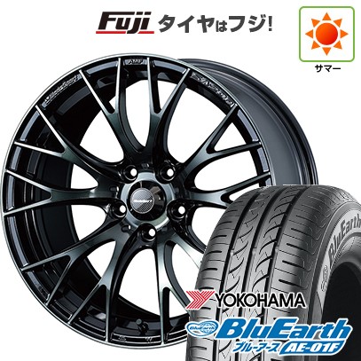 【新品】フリード 5穴/114 夏タイヤ ホイール4本セット 195/55R16 ヨコハマ ブルーアース AE-01F WEDS ウェッズスポーツ SA-20R 7J 16インチ(送料無料)｜フジ スペシャルセレクション