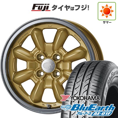 【新品国産車用4穴100】 夏タイヤ ホイール4本セット 185/60R15 ヨコハマ ブルーアース AE-01F ENKEI エンケイ all オールエイティーン コンペ 6J 15インチ(送料無料)