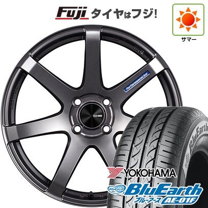 【新品国産車用5穴100】 夏タイヤ ホイール4本セット 205/55R16 ヨコハマ ブルーアース AE-01F ENKEI エンケイ PerformanceLine PF07 7J 16インチ(送料無料)