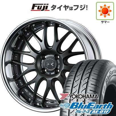 【新品国産車用4穴100】 夏タイヤ ホイール4本セット 195/55R16 ヨコハマ ブルーアース AE-01F WEDS ウェッズ マーベリック 709M 6J 16インチ(送料無料)