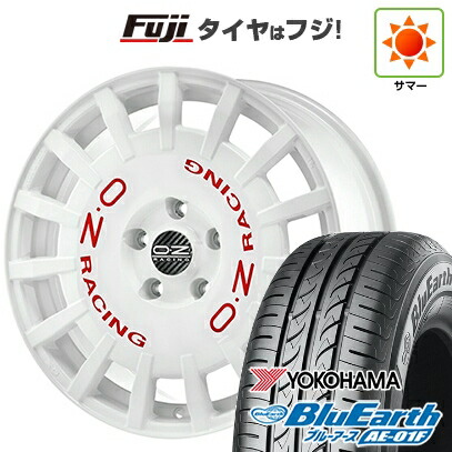 【新品国産車用4穴100】 夏タイヤ ホイール4本セット 195/55R16 ヨコハマ ブルーアース AE-01F OZ ラリーレーシング 6.5J 16インチ(送料無料)