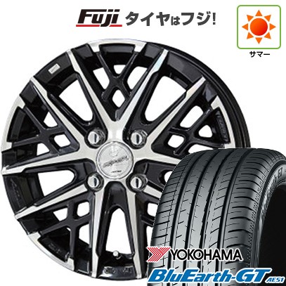 【新品国産車用4穴100】 夏タイヤ ホイール4本セット 185/60R16 ヨコハマ ブルーアース GT AE51 共豊 スマック グレイヴ 5.5J 16インチ(送料無料)